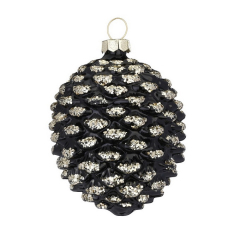 Елочная игрушка "Шишка" 8 см, цвет черный