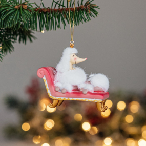 Игрушка на елку "Пудель белый" 11 см