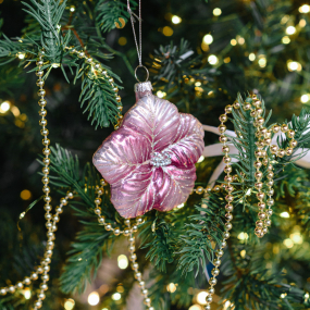 Елочная игрушка "Цветок" 9,5 см, в ассортименте