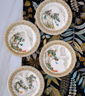 Тарелка салатная Chevaux du vent 22 см (лошадь с жеребенком)