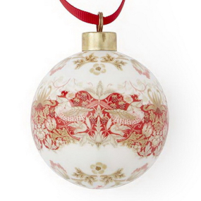 Елочный шар Spode Morris & Co Christmas "Клубничный вор, Indian Red" 7,5 см
