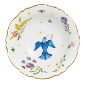 Салатник "Цветы и птица" Fabula 26 см