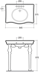Раковина подвесная RAK Ceramics Washington 84,5х57,5 LAAL00001