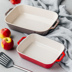 Форма для запекания прямоугольная Staub Ceramic 27х20 см, цвет античный серый