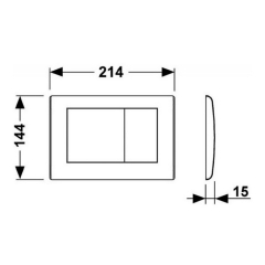 Панель смыва TECE Planus 9240365, состаренная медь