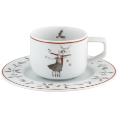 Чашка для эспрессо с блюдцем "Полет" Noel 90 мл