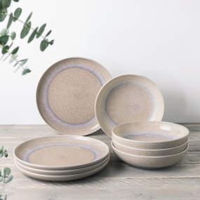 Набор посуды на 4 персоны Perlemor Sand, 8 предметов