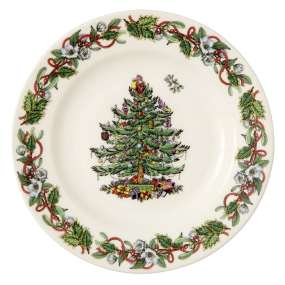 Набор тарелок салатных Christmas Tree 20 см, 4 шт, борт с орнаментом