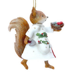 Елочная игрушка "Миссис Белка" 8 см
