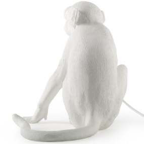 Лампа настольная Monkey Lamp Sitting 32 см, белая
