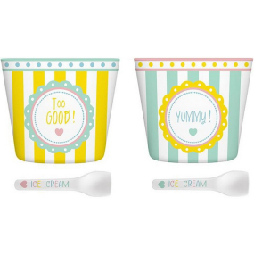 Набор для мороженого La Petite Gelateria, 4 предмета, желто-зеленый