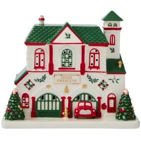 Фигурка Spode Christmas Tree Giftware "Пожарная станция" 14х17х11 см, с подсветкой
