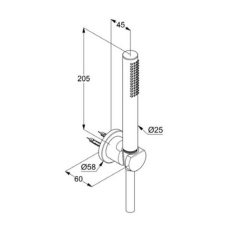 Комплект для душа Kludi Nova Fonte Puristic 2085039-15, черный матовый