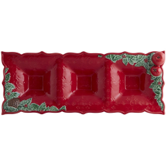 Менажница Coroa De Natal 40,5х15,5 см, 3 сектора