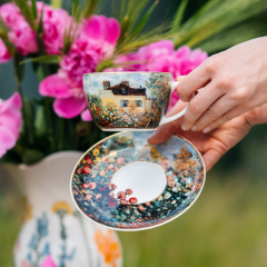 Чашка для капучино с блюдцем "Дом художника" 300 мл