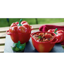 Кокот керамический "Перец" 12 см, оранжевый