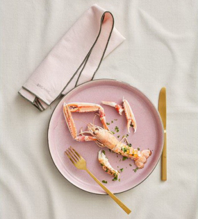 Тарелка столовая Bitz 27 см, розовая/серая