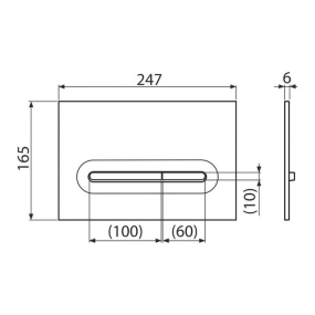Панель смыва Alca Linka M1876-1, белый матовый / хром 