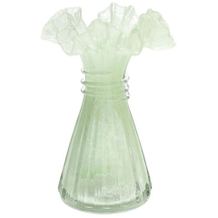 Ваза Glass Design Ibiscus 19 см, зеленая
