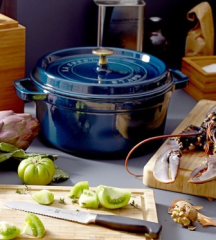 Кокот круглый La Cocotte 24 см / 3,8 л, темно-синий