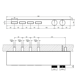 Внешняя часть Gessi HI-FI 63026.707 смесителя термостатического, брашированный черный PVD