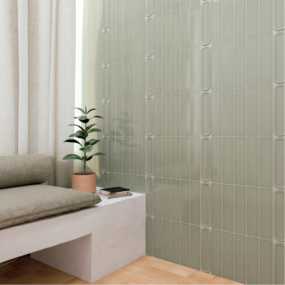 Плитка керамическая Wow Aquarelle 7,5х30, O Mint Grey, 8,5 мм