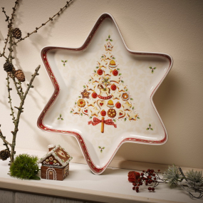 Блюдо-звезда "Новогодняя елка" Winter Bakery Delight 37,5х33 см