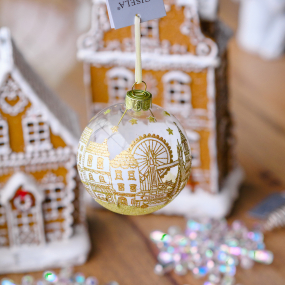 Елочный шар "Панорама Лондона" 8 см