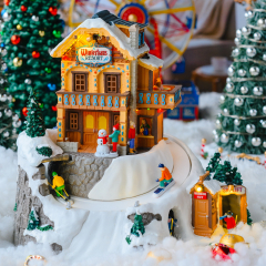 Фигурка музыкальная "Курорт "Зимний дом" 31х27х34 см