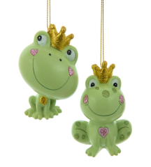 Новогодняя игрушка "Принц-Лягушка" 7 см, в ассортименте