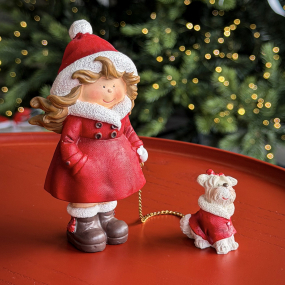 Фигурка "Девочка с собакой" 11,5 см