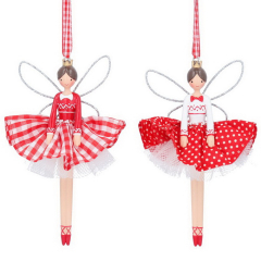 Елочная игрушка "Пряничная фея" 14 см, в ассортименте