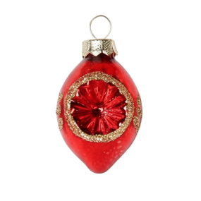 Елочная игрушка "Сосулька" Inge's Christmas 4,5 см, красная глянцевая