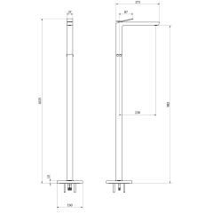 Смеситель для раковины iB Rubinetti Wave, EWA299NP, черный матовый