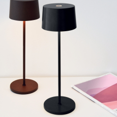 Лампа настольная Zafferano Olivia Pro 35 см, темно-серая