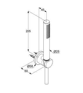 Комплект для душа Kludi Nova Fonte Puristic 2085005-15, хром