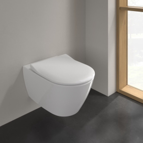 Унитаз подвесной Villeroy&Boch Subway 2.0 56х37, CeramicPlus, 5614R2R1, с сиденьем