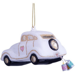 Елочная игрушка "Свадебный автомобиль" 4,5 см