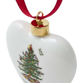 Елочная игрушка Spode Christmas Tree "Сердце" 8х2,5 см