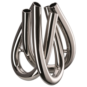 Ваза Triu 22 см, цвет серебро