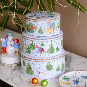 Набор емкостей для выпечки Christmas games, 3 шт