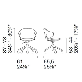 Кресло офисное Calligaris Holly CS2057, Cognac