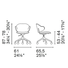 Кресло офисное Calligaris Holly CS2057, Cognac