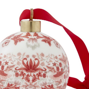 Елочный шар Spode Morris & Co Christmas "Клубничный вор, Madder" 7,5 см
