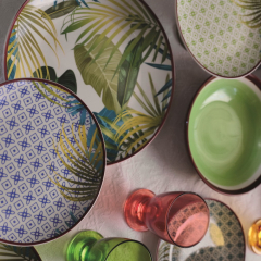 Набор посуды на 6 персон Madison Jungle Multicolor, 18 предметов