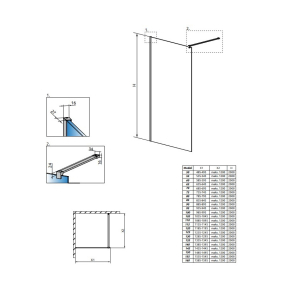 Душевое ограждение Radaway Modo X II 60х200, прозрачное стекло 10 мм, хром