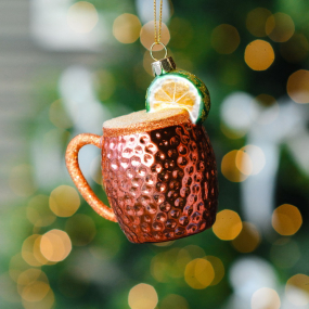 Игрушка на елку "Мохито в медной кружке" 8,9 см