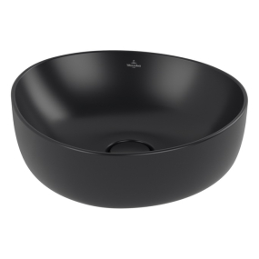 Раковина накладная Villeroy & Boch Antao 40х40, CeramicPlus,4A7240R7, TitanCeram, Pure Black