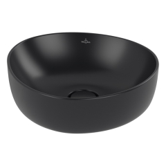 Раковина накладная Villeroy & Boch Antao 40х40, CeramicPlus,4A7240R7, TitanCeram, Pure Black