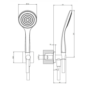 Комплект для душа Gessi Rilievo 59123.031, хром